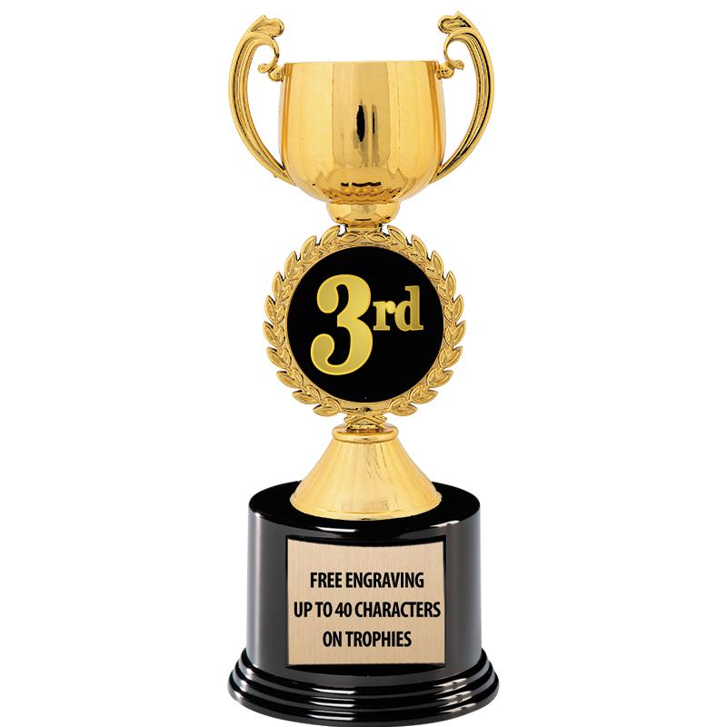 8.75" CHAPLET CUP GLD W/ RND B