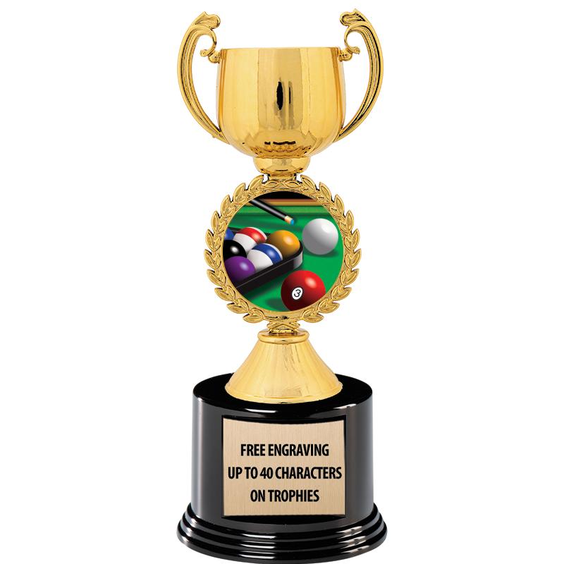 8.75" CHAPLET CUP GLD W/ RND B