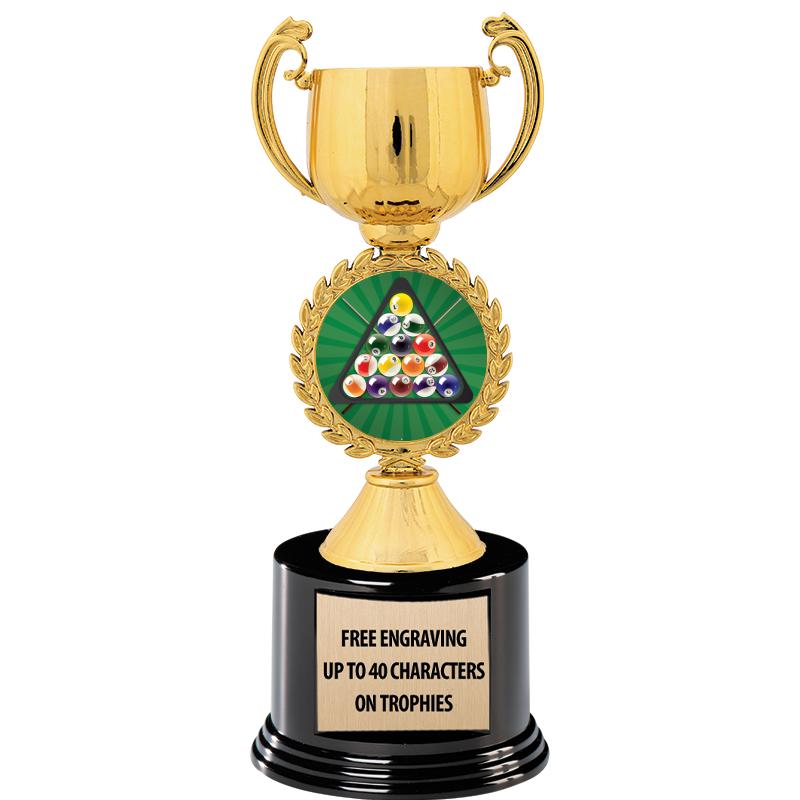 8.75" CHAPLET CUP GLD W/ RND B