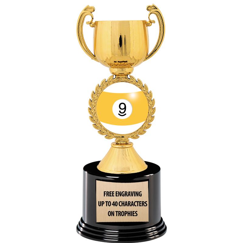 8.75" CHAPLET CUP GLD W/ RND B