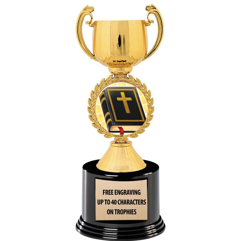 8.75" CHAPLET CUP GLD W/ RND B