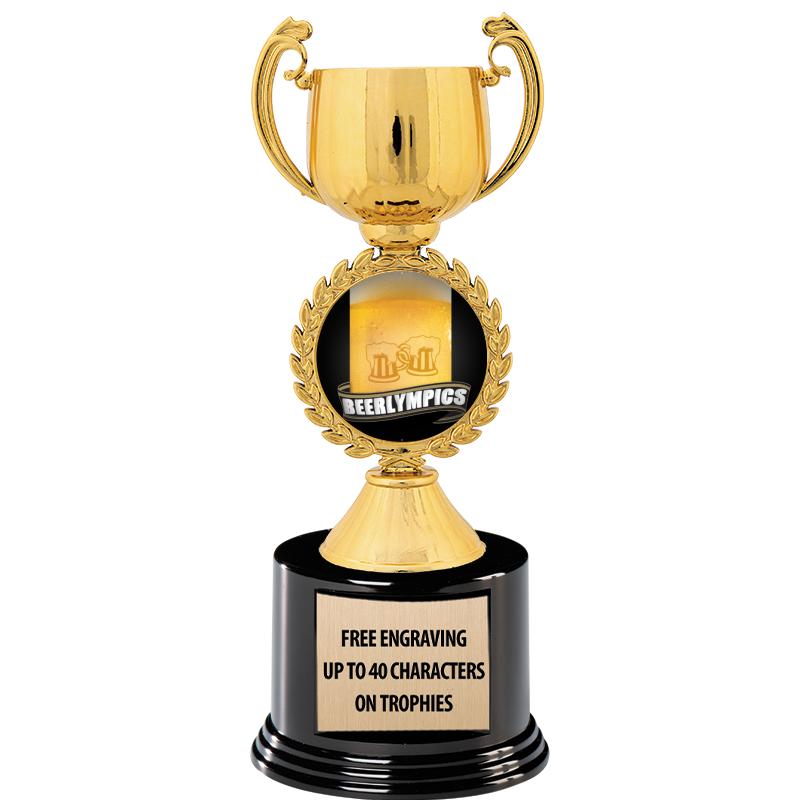 8.75" CHAPLET CUP GLD W/ RND B