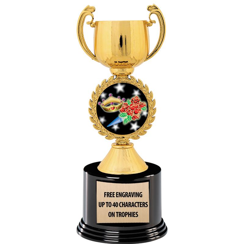 8.75" CHAPLET CUP GLD W/ RND B