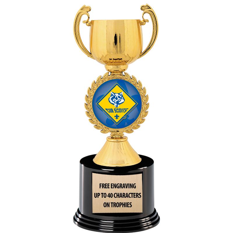 8.75" CHAPLET CUP GLD W/ RND B