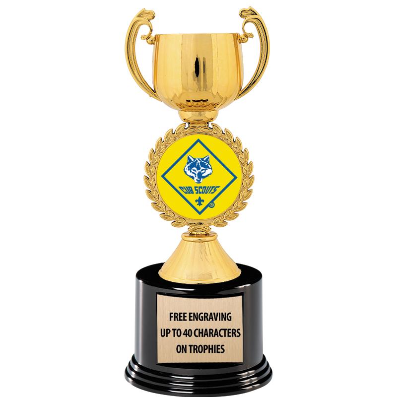 8.75" CHAPLET CUP GLD W/ RND B