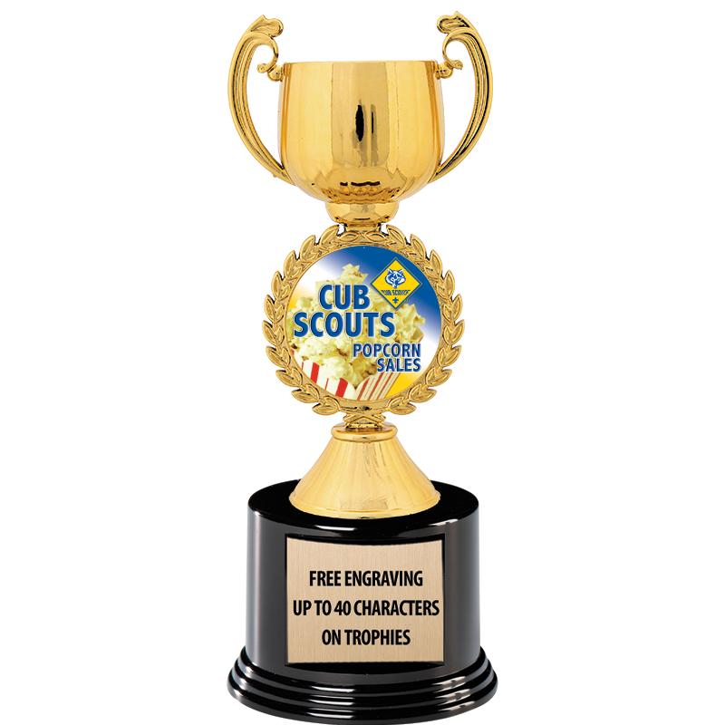 8.75" CHAPLET CUP GLD W/ RND B