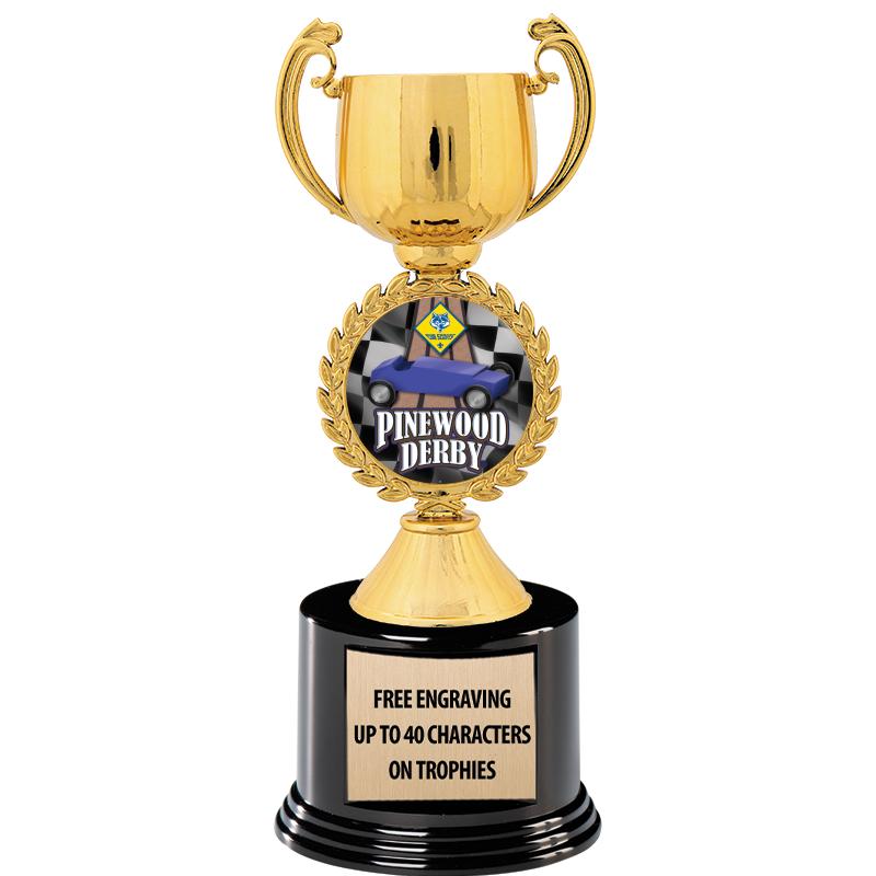 8.75" CHAPLET CUP GLD W/ RND B