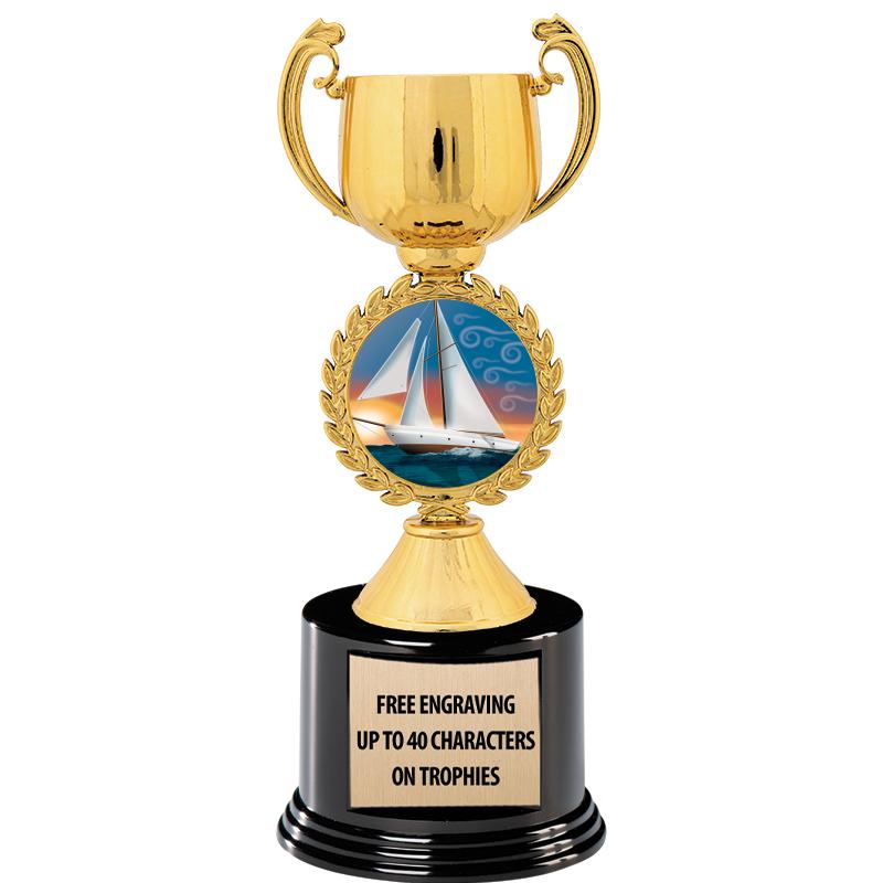 8.75" CHAPLET CUP GLD W/ RND B