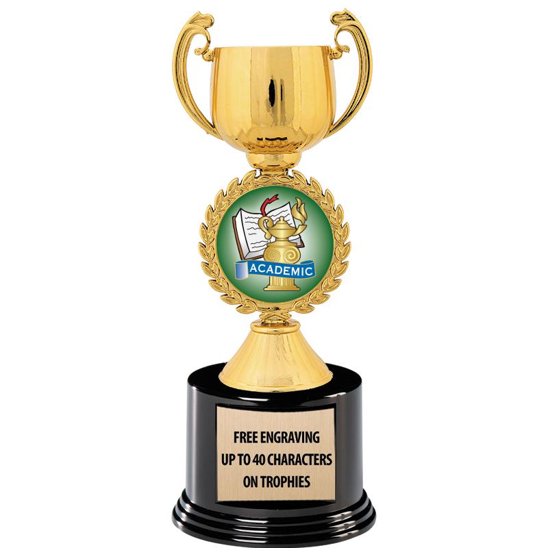 8.75" CHAPLET CUP GLD W/ RND B