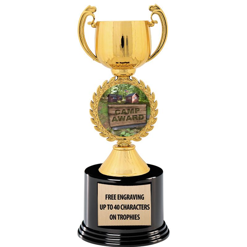 8.75" CHAPLET CUP GLD W/ RND B