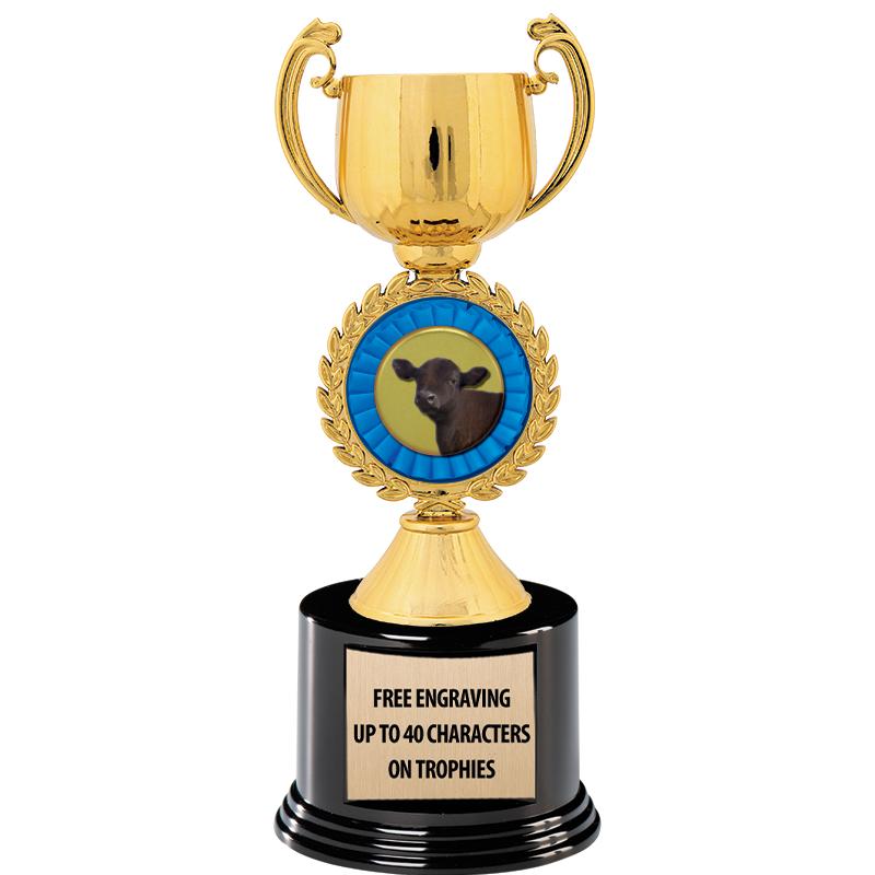 8.75" CHAPLET CUP GLD W/ RND B