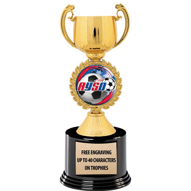 8.75" CHAPLET CUP GLD W/ RND B