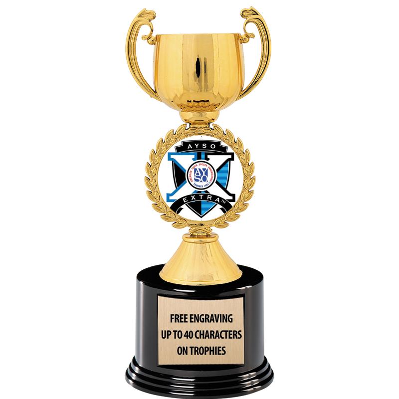 8.75" CHAPLET CUP GLD W/ RND B