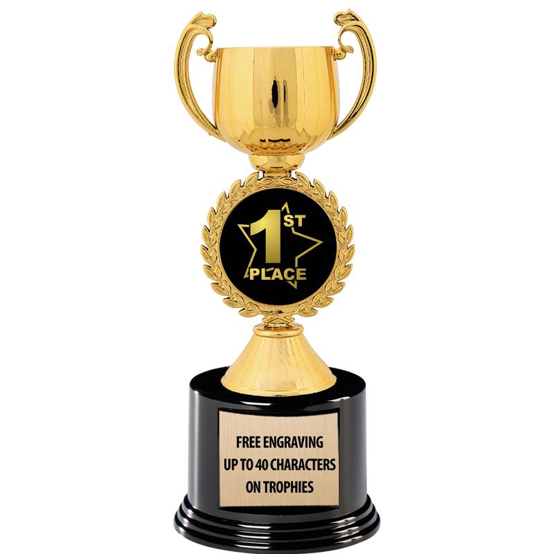 8.75" CHAPLET CUP GLD W/ RND B