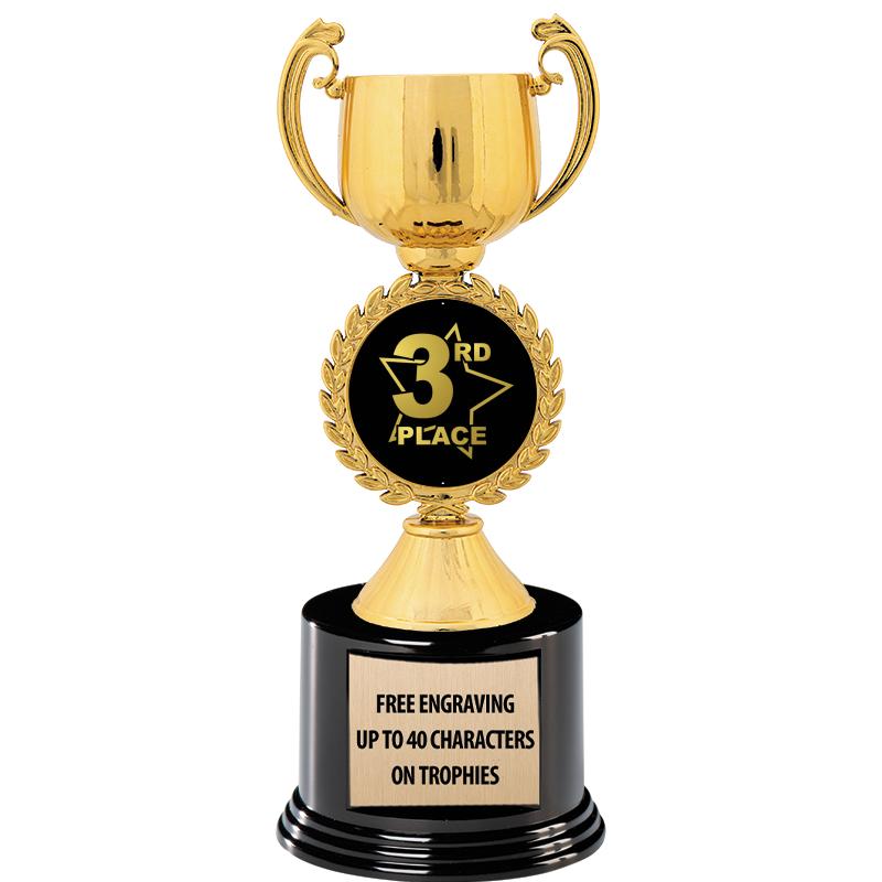 8.75" CHAPLET CUP GLD W/ RND B