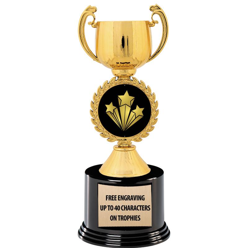 8.75" CHAPLET CUP GLD W/ RND B