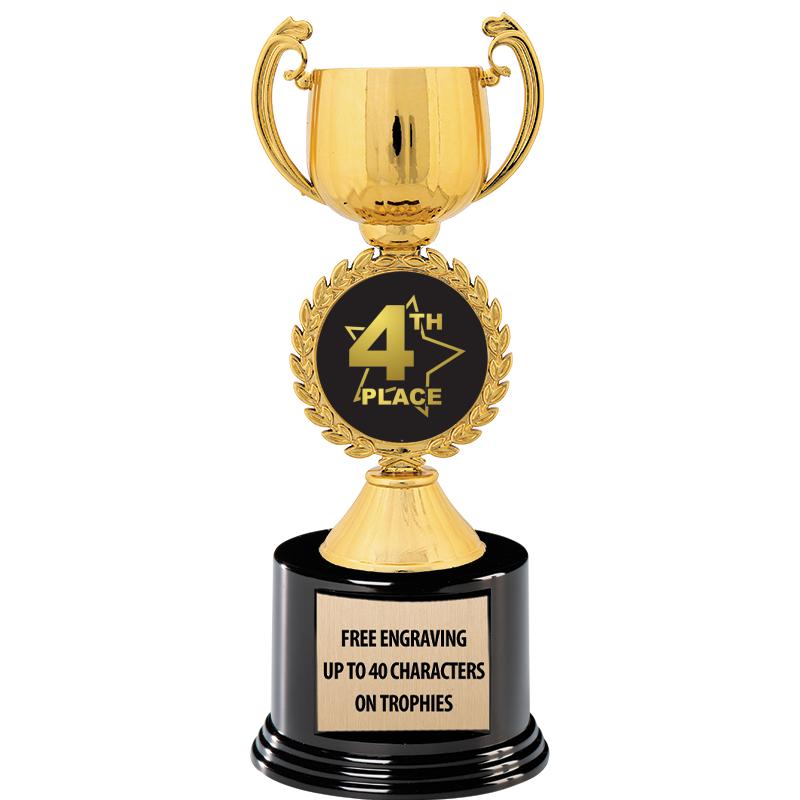 8.75" CHAPLET CUP GLD W/ RND B