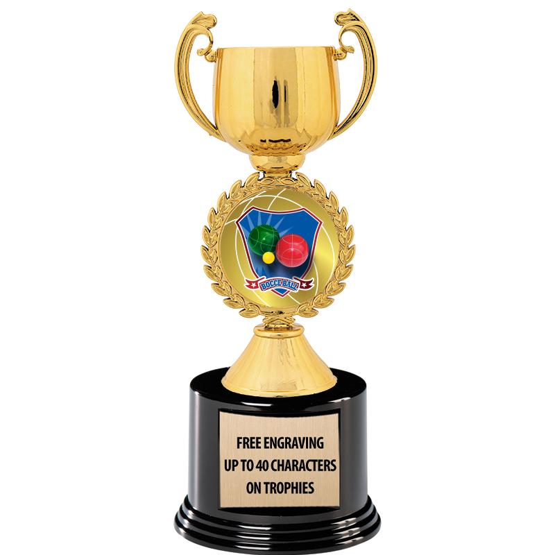 8.75" CHAPLET CUP GLD W/ RND B