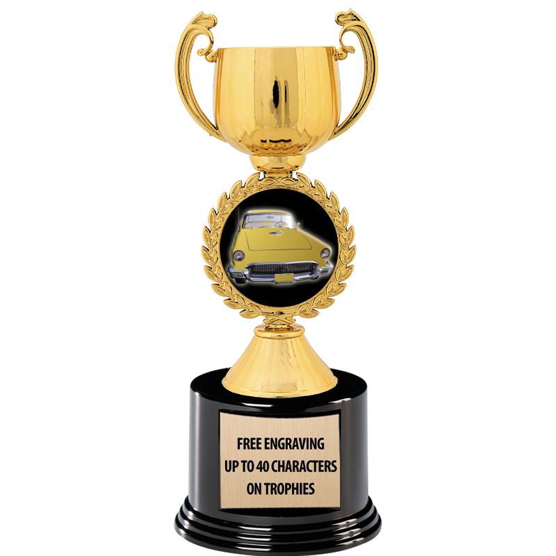 8.75" CHAPLET CUP GLD W/ RND B