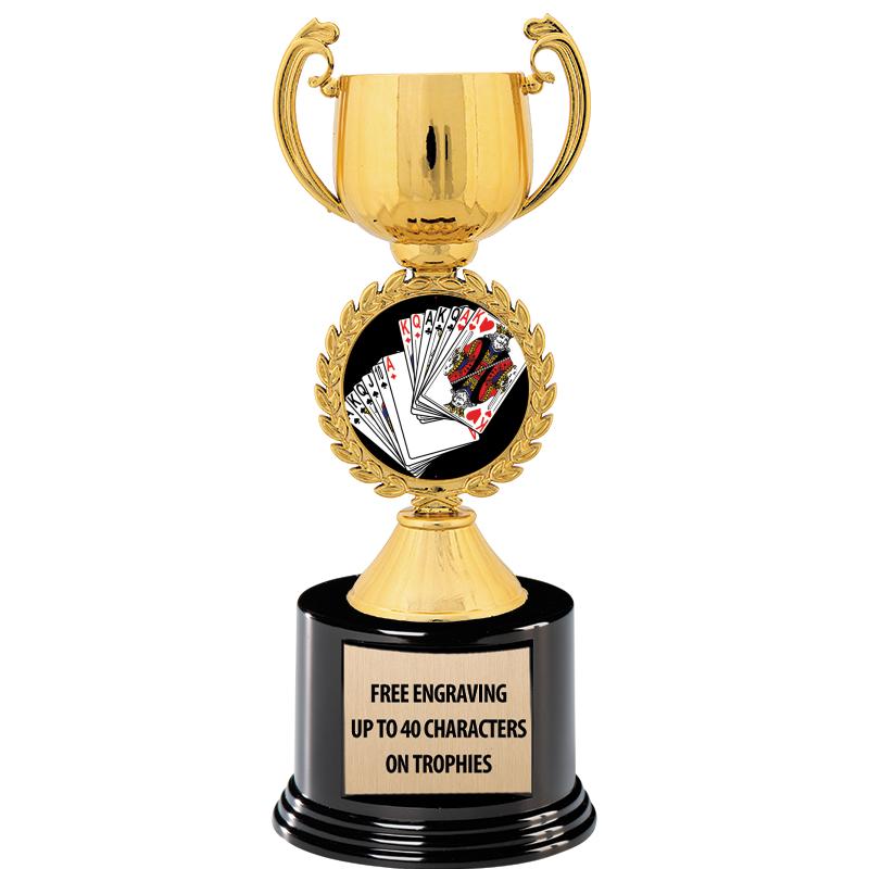 8.75" CHAPLET CUP GLD W/ RND B