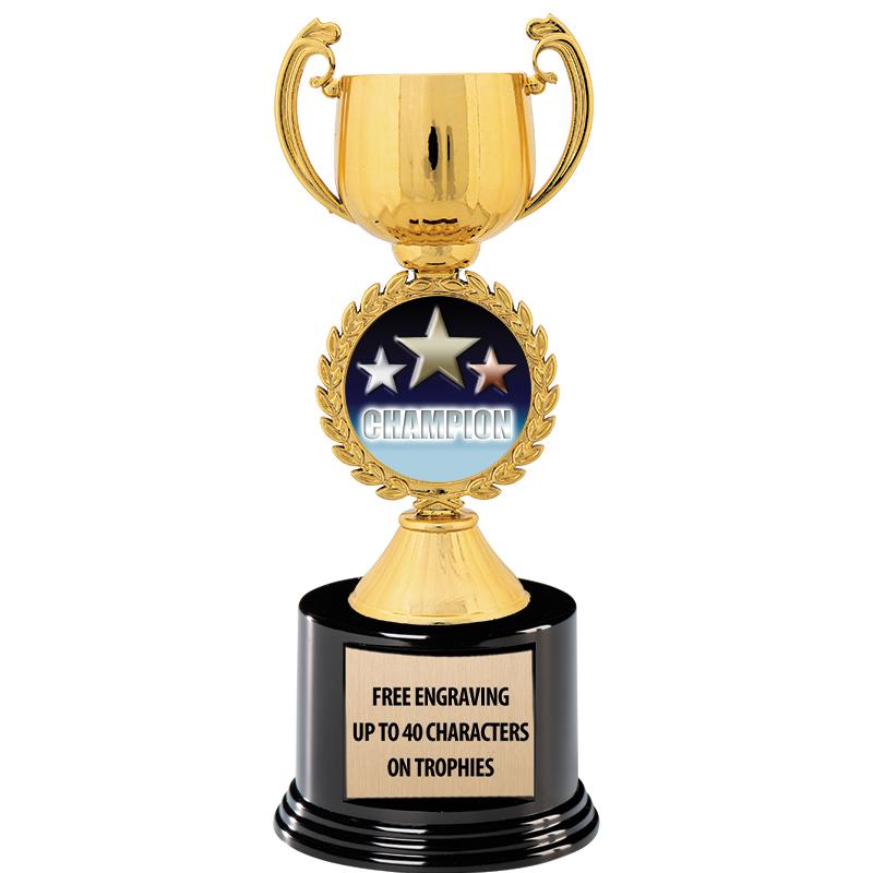 8.75" CHAPLET CUP GLD W/ RND B