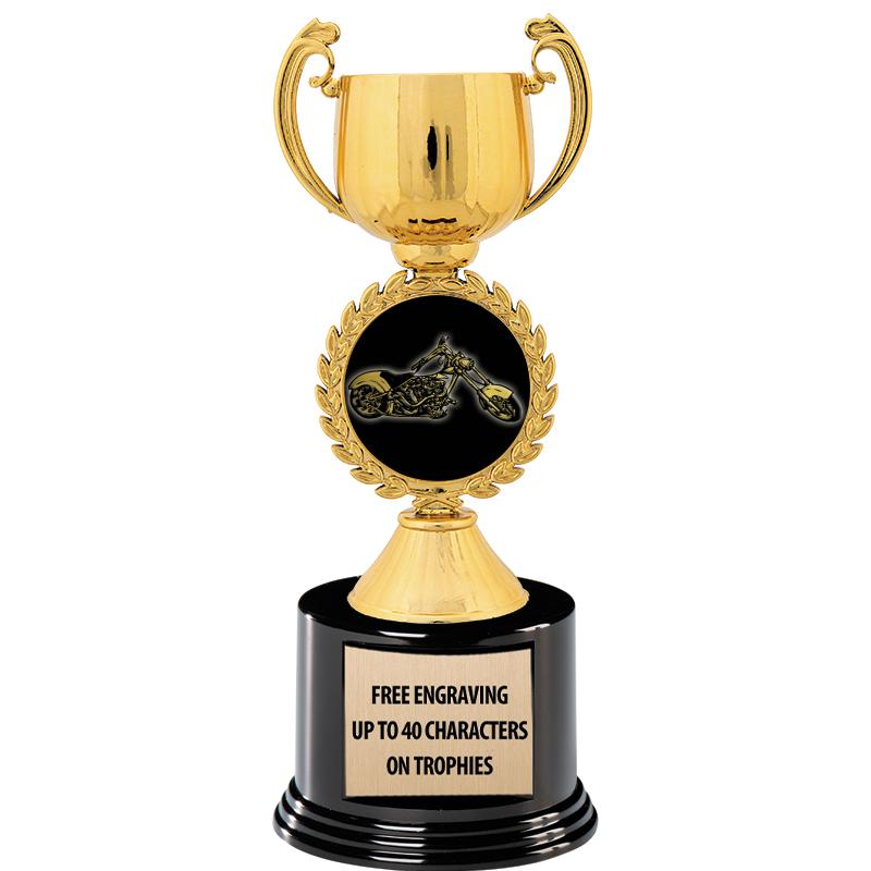 8.75" CHAPLET CUP GLD W/ RND B
