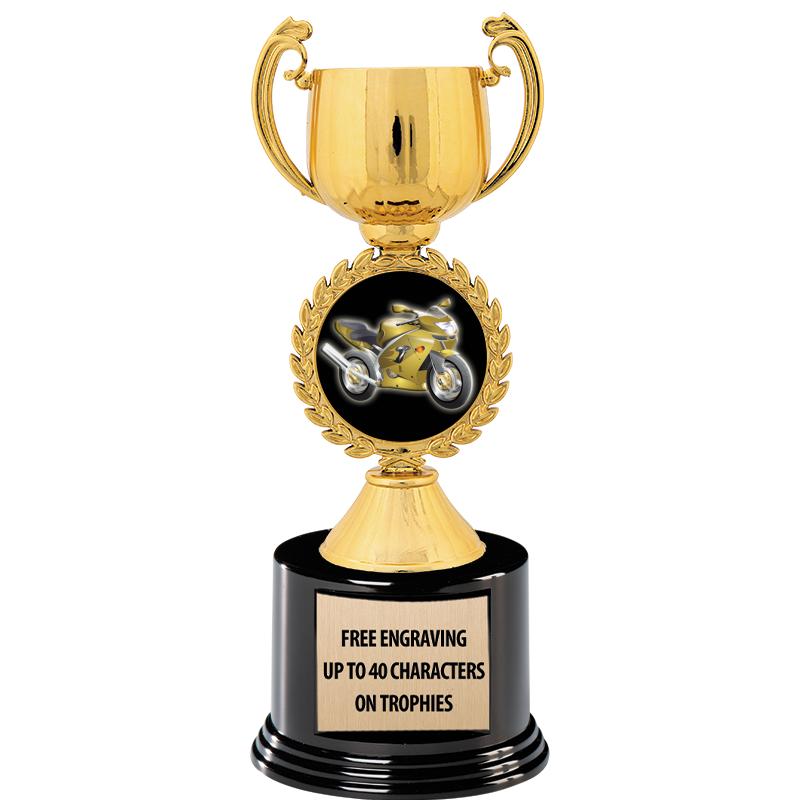 8.75" CHAPLET CUP GLD W/ RND B