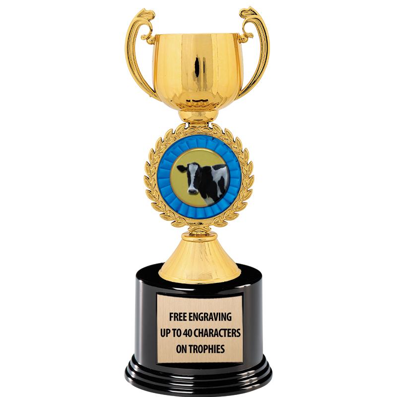 8.75" CHAPLET CUP GLD W/ RND B