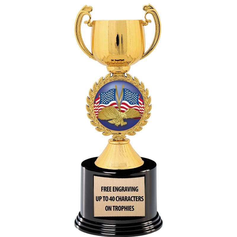 8.75" CHAPLET CUP GLD W/ RND B