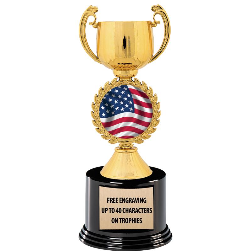 8.75" CHAPLET CUP GLD W/ RND B