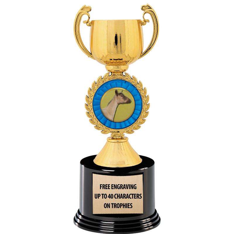 8.75" CHAPLET CUP GLD W/ RND B