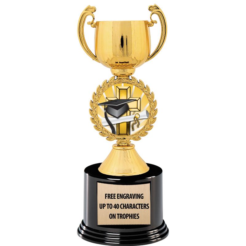 8.75" CHAPLET CUP GLD W/ RND B