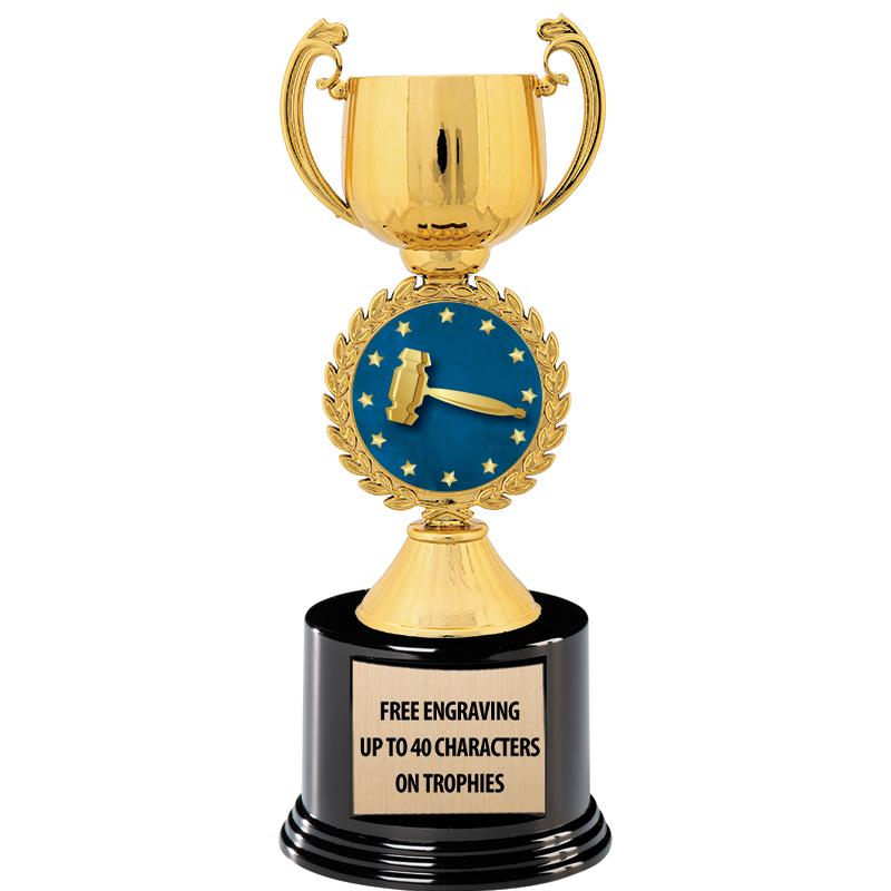 8.75" CHAPLET CUP GLD W/ RND B