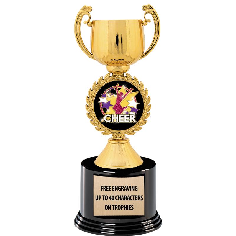 8.75" CHAPLET CUP GLD W/ RND B