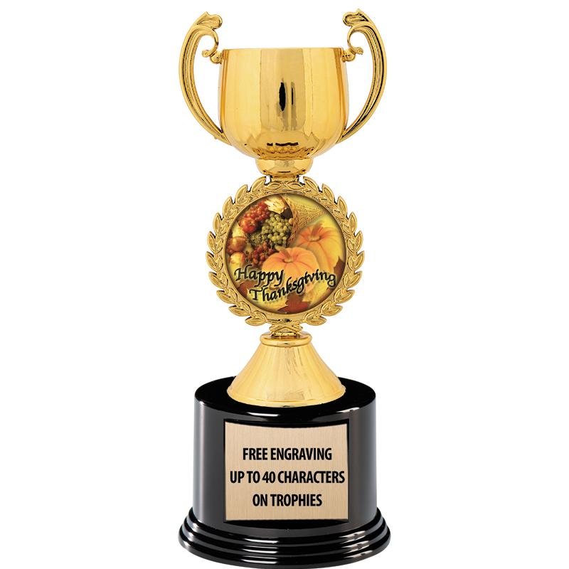 8.75" CHAPLET CUP GLD W/ RND B