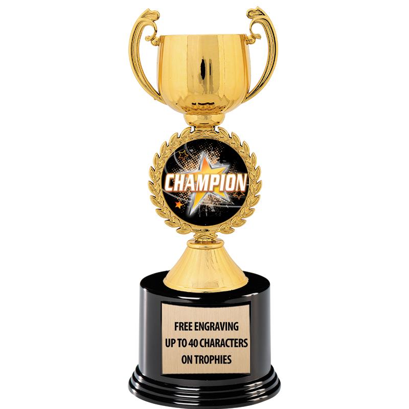 8.75" CHAPLET CUP GLD W/ RND B