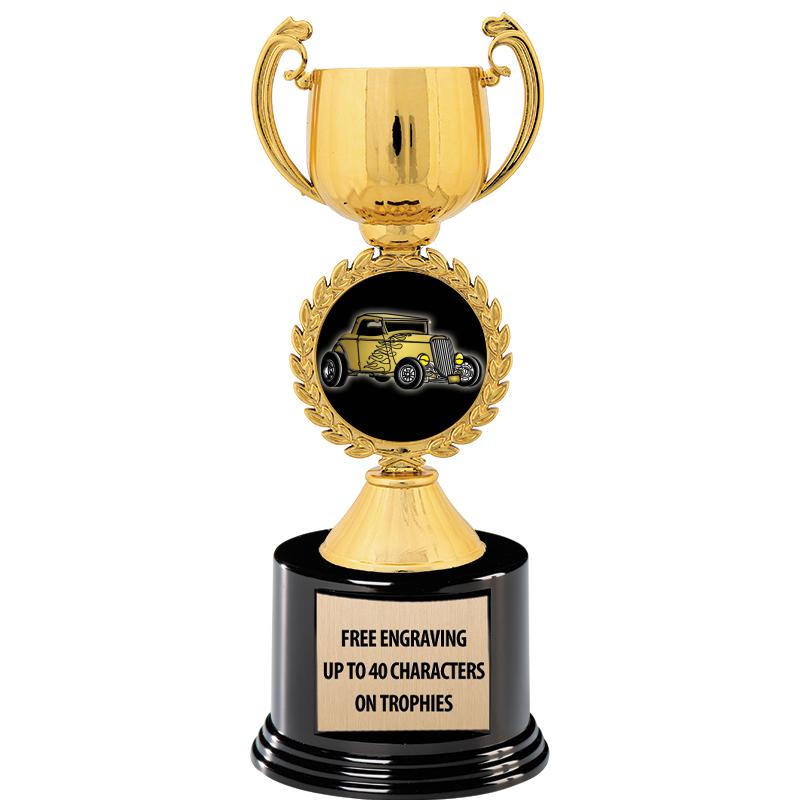 8.75" CHAPLET CUP GLD W/ RND B