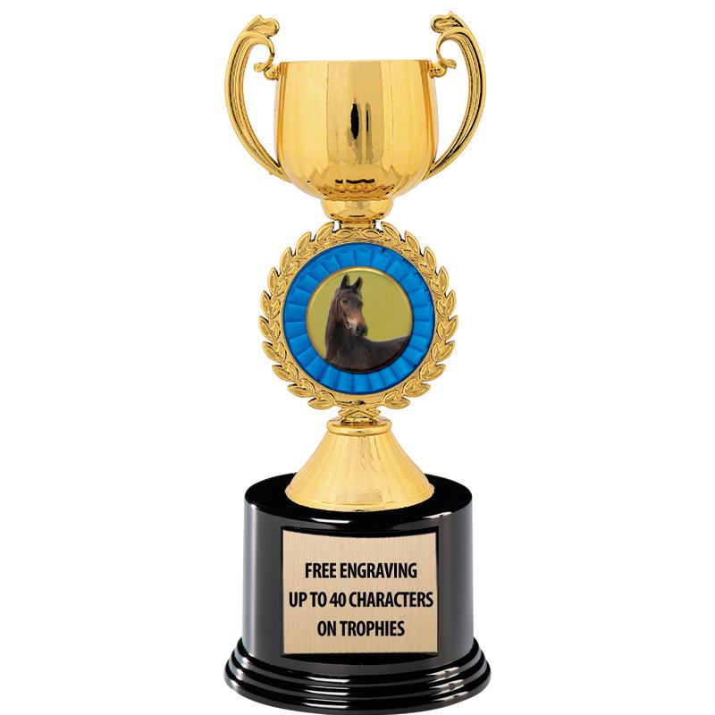 8.75" CHAPLET CUP GLD W/ RND B