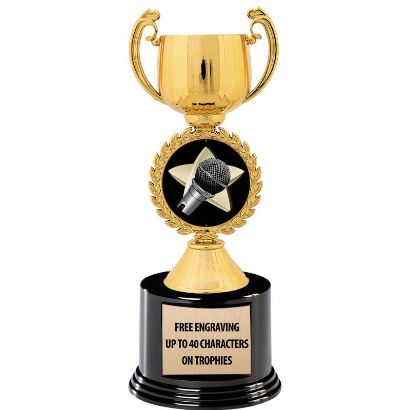 8.75" CHAPLET CUP GLD W/ RND B