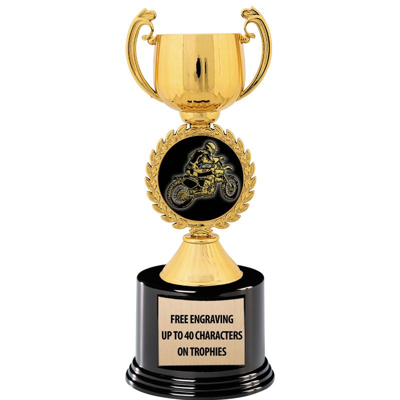 8.75" CHAPLET CUP GLD W/ RND B