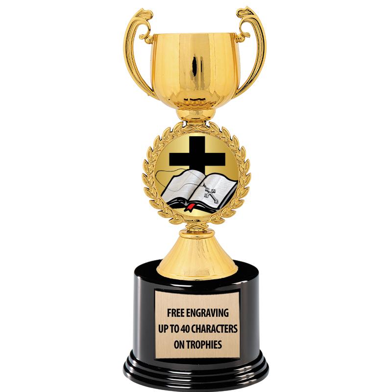 8.75" CHAPLET CUP GLD W/ RND B