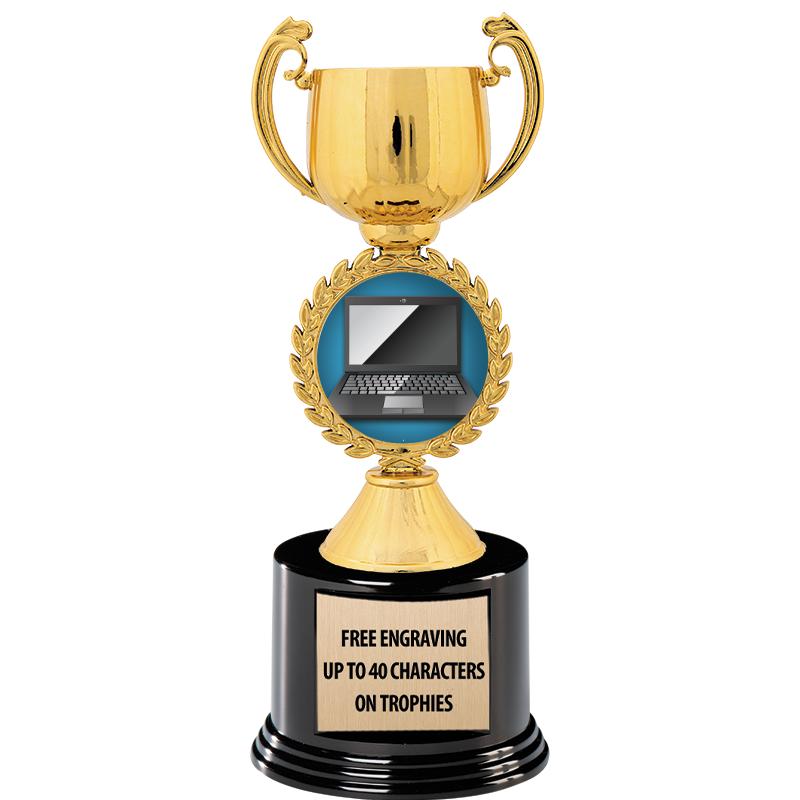 8.75" CHAPLET CUP GLD W/ RND B