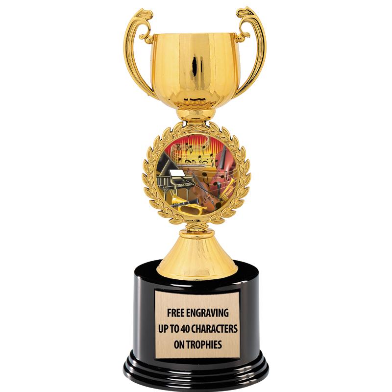 8.75" CHAPLET CUP GLD W/ RND B