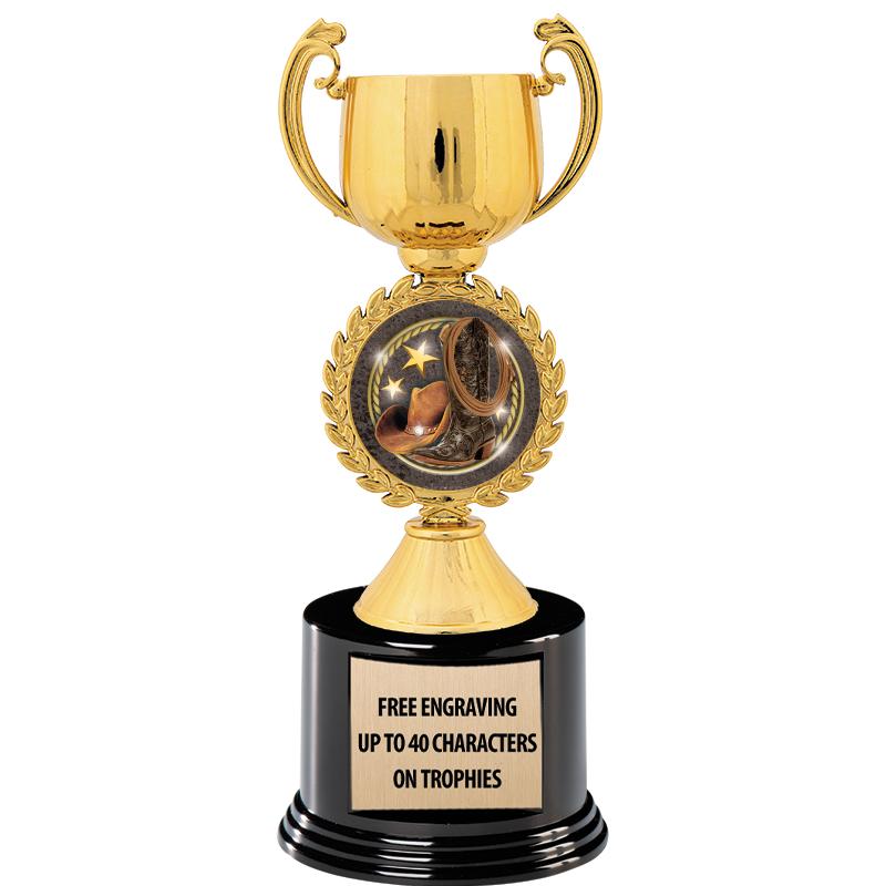 8.75" CHAPLET CUP GLD W/ RND B