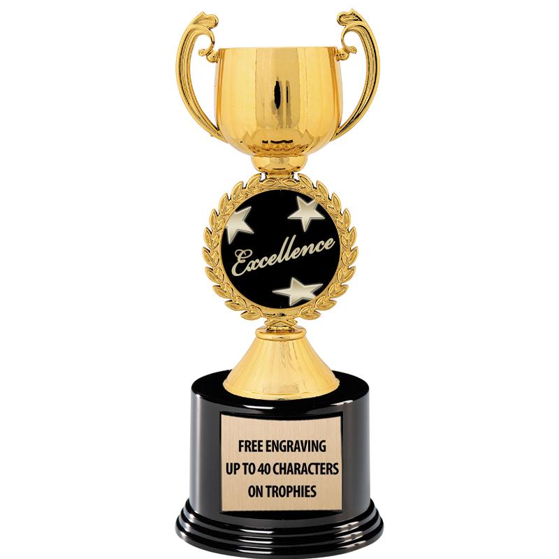 8.75" CHAPLET CUP GLD W/ RND B