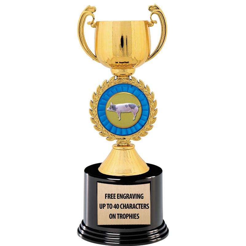 8.75" CHAPLET CUP GLD W/ RND B