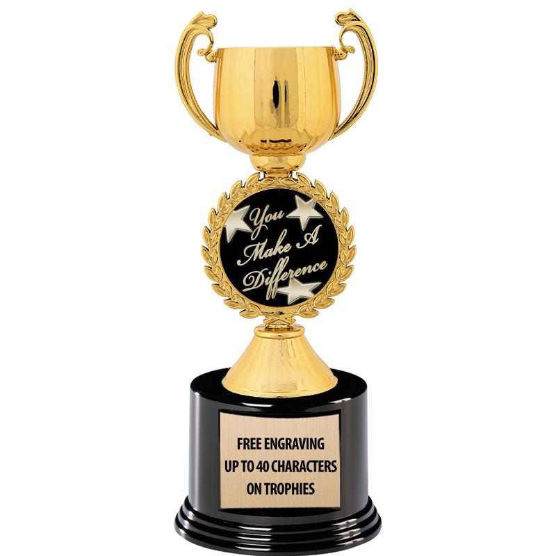 8.75" CHAPLET CUP GLD W/ RND B