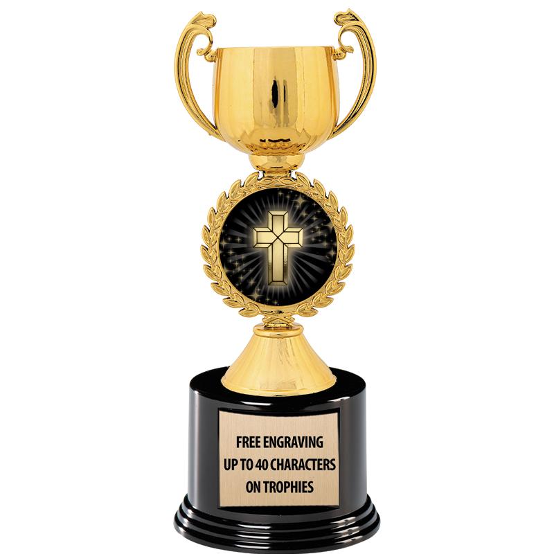 8.75" CHAPLET CUP GLD W/ RND B