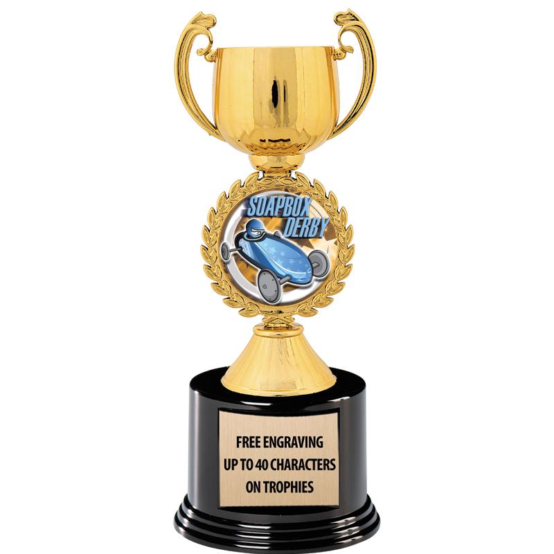 8.75" CHAPLET CUP GLD W/ RND B