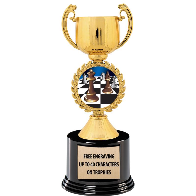 8.75" CHAPLET CUP GLD W/ RND B